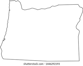 state map of Oregon In United States