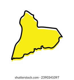 Mapa del estado de Tacuarembó vector del país uruguayo