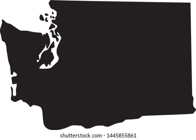 state map of Washington In United States