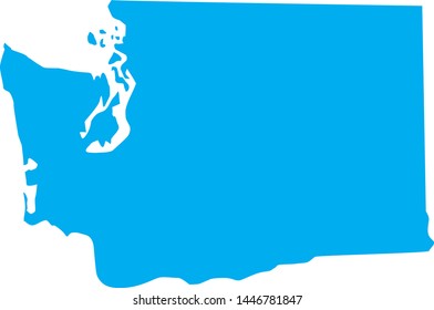 state map of Washington In United States