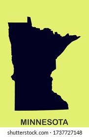 State of Minnesota MAP America USA High Detailed Vector Illustration
