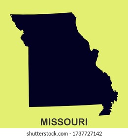 State of Missouri MAP America USA High Detailed Vector Illustration
