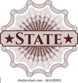 State money style rosette
