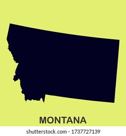 State of Montana MAP America USA High Detailed Vector Illustration