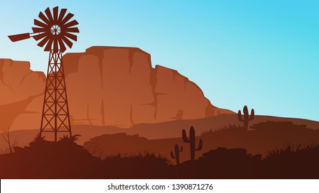 Estado de Nevada, fondo vectorial del Gran Cañón.