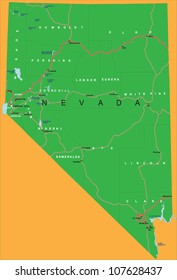 State of Nevada political map