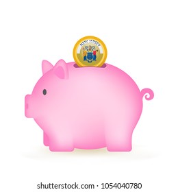 State Of New Jersey Piggy Bank Savings