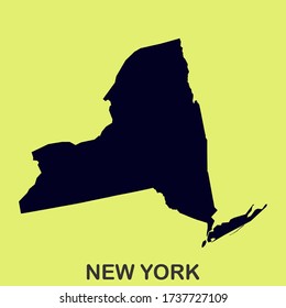 State of New York MAP America USA High Detailed Vector Illustration