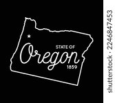 State of Oregon map. Oregon map design template. Vector and illustration.