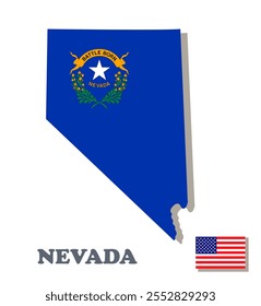 State outline Nevada (USA). Vector illustration