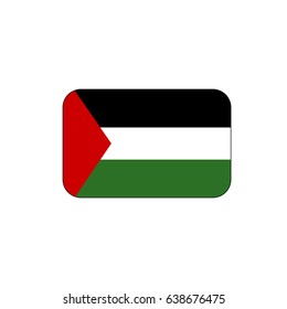State of Palestine flag vector isolated on white background.   