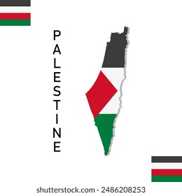 State of Palestine Vector Map Illustration