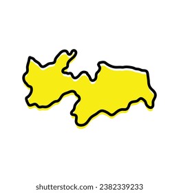 State of Paraiba map vector illustration. Brazil state map.