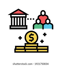 state of people benefits color icon vector. state of people benefits sign. isolated symbol illustration