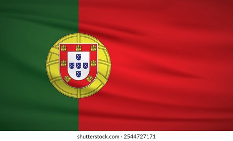 Estado de Portugal Bandeira Fundo Ilustração 4K