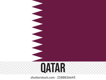 State of Qatar flag. Qatar national flag. Vector Illustration. EPS 10