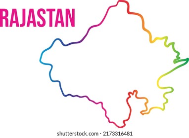 state of Rajastan colorful gradient linear map