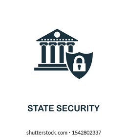State Security icon vector illustration. Creative sign from gdpr icons collection. Filled flat State Security icon for computer and mobile. Symbol, logo vector graphics.