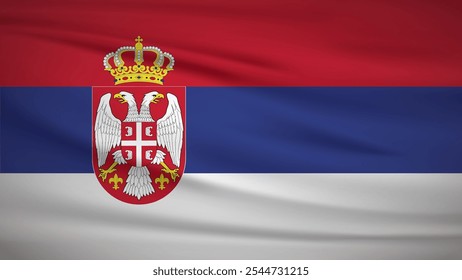 State of Serbia flag Background Illustration 4K