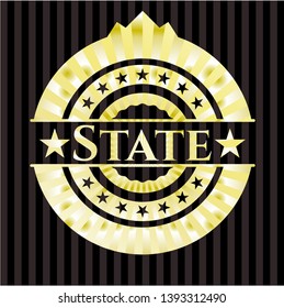 State shiny emblem. Vector Illustration. Detailed.