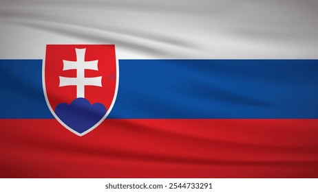 Estado da Eslováquia Bandeira de fundo Ilustração 4K