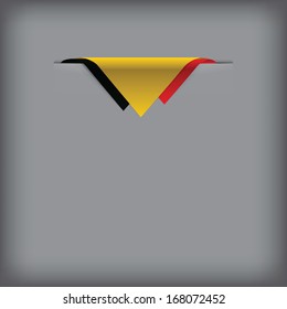 State symbols and colors of the flag of Belgium. Vector illustration.
