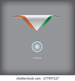 State symbols and colors of the flag of India. Vector illustration.