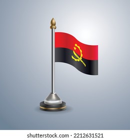 State table flag of Angola. National symbol perfect for design, vector illustration