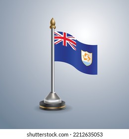 State table flag of Anguilla. National symbol perfect for design, vector illustration