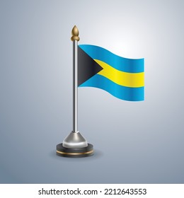 State table flag of Bahamas. National symbol perfect for design, vector illustration