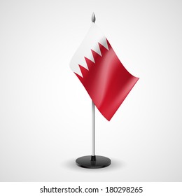State table flag of Bahrain. National symbol  