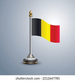 Bandera de la tabla estatal de Bélgica. Símbolo nacional perfecto para diseño, ilustración vectorial