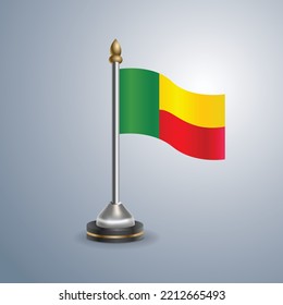 State table flag of Benin. National symbol perfect for design, vector illustration