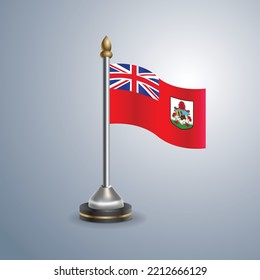 Bandera de la tabla estatal de las Bermudas. Símbolo nacional perfecto para diseño, ilustración vectorial