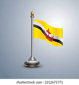State table flag of Brunei. National symbol perfect for design, vector illustration