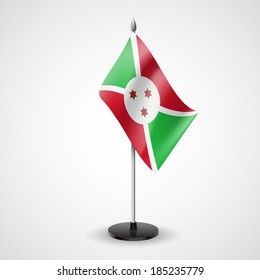 State table flag of Burundi. National symbol  