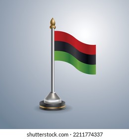 Bandera de la tabla estatal de CAfrican American. Símbolo nacional perfecto para diseño, ilustración vectorial