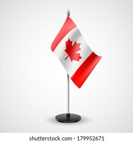 State table flag of Canada. National symbol  