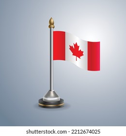 State table flag of Canada. National symbol perfect for design, vector illustration