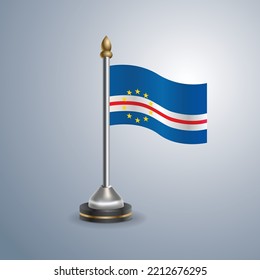 Bandera de la tabla estatal de Cabo Verde. Símbolo nacional perfecto para diseño, ilustración vectorial