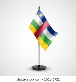 State table flag of Central African Republic. National symbol  