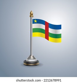 Bandera de la mesa estatal de la República Centroafricana. Símbolo nacional perfecto para diseño, ilustración vectorial