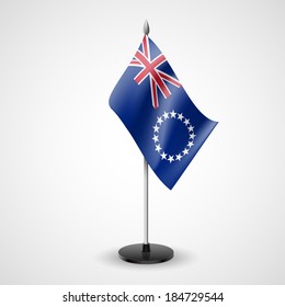 State table flag of Cook Islands. National symbol 