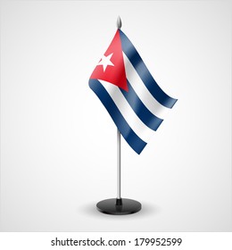 State table flag of Cuba. National symbol  