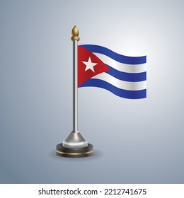 Bandera de la mesa estatal de Cuba. Símbolo nacional perfecto para diseño, ilustración vectorial