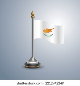 Bandera de la mesa del Estado de Chipre. Símbolo nacional perfecto para diseño, ilustración vectorial