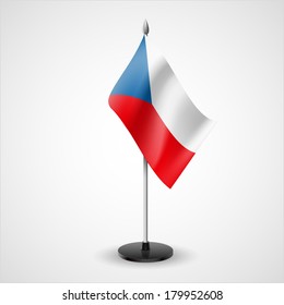 State table flag of Czech Republic. National symbol  