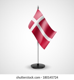 State Table Flag Denmark National Symbol Stock Vector (Royalty Free ...