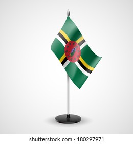 State table flag of Dominica. National symbol  