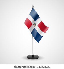 State table flag of Dominican Republic. National symbol  